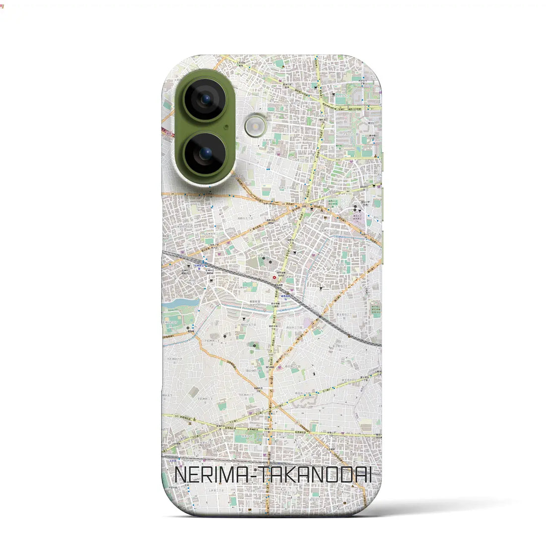 【練馬高野台(東京都)】地図柄iPhoneケース(バックカバータイプ)ブラック・iPhone 17 Pro Max 用