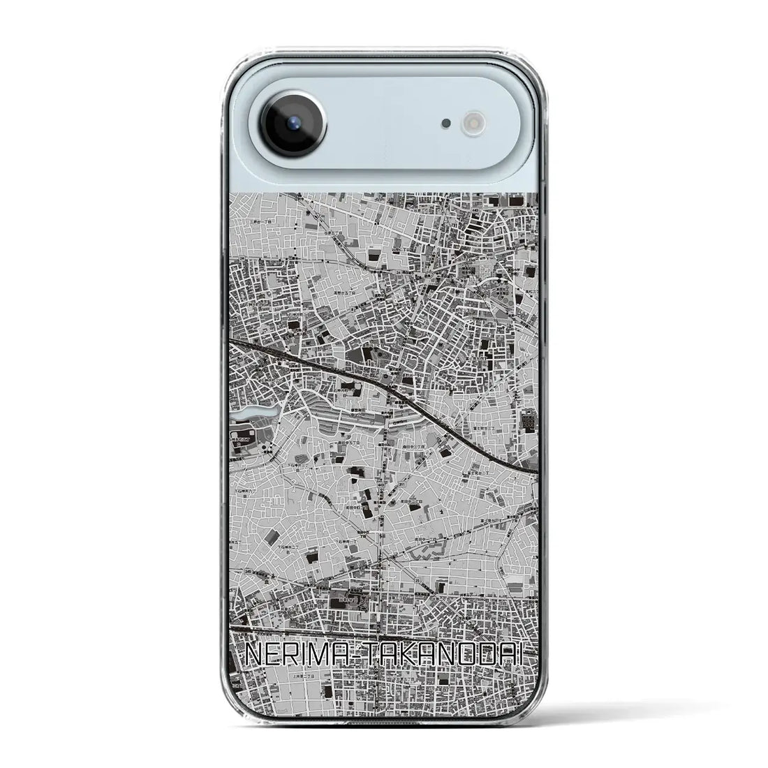 【練馬高野台(東京都)】地図柄iPhoneケース(クリアタイプ)モノトーン・iPhone 17 Pro Max 用