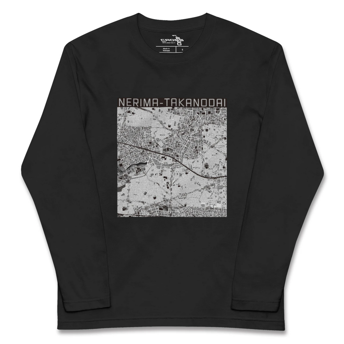 【練馬高野台（東京都）】地図柄ロングスリーブTシャツ