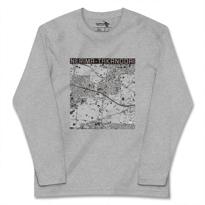 【練馬高野台（東京都）】地図柄ロングスリーブTシャツ