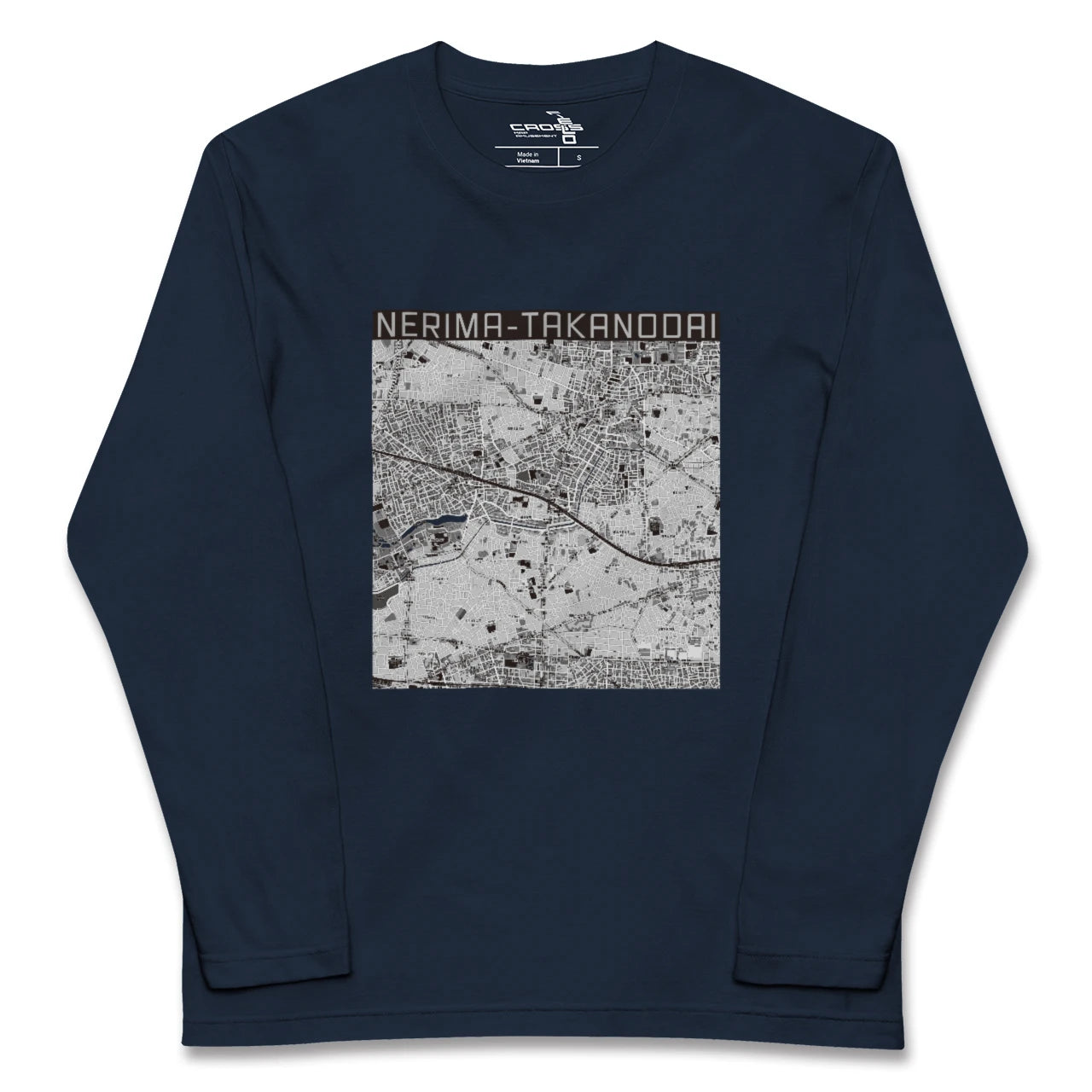 【練馬高野台（東京都）】地図柄ロングスリーブTシャツ