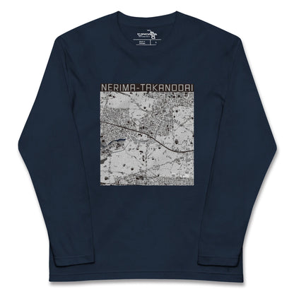 【練馬高野台（東京都）】地図柄ロングスリーブTシャツ
