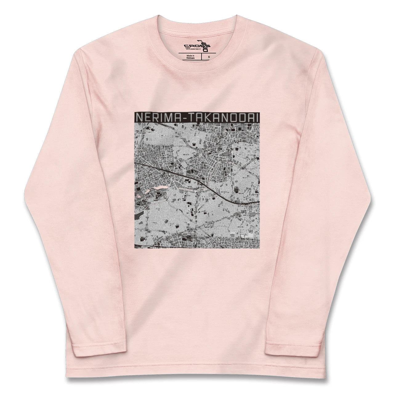 【練馬高野台（東京都）】地図柄ロングスリーブTシャツ