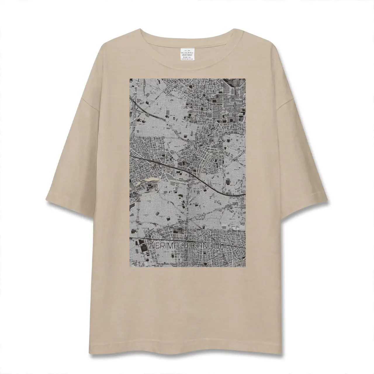 【練馬高野台（東京都）】地図柄ビッグシルエットTシャツ