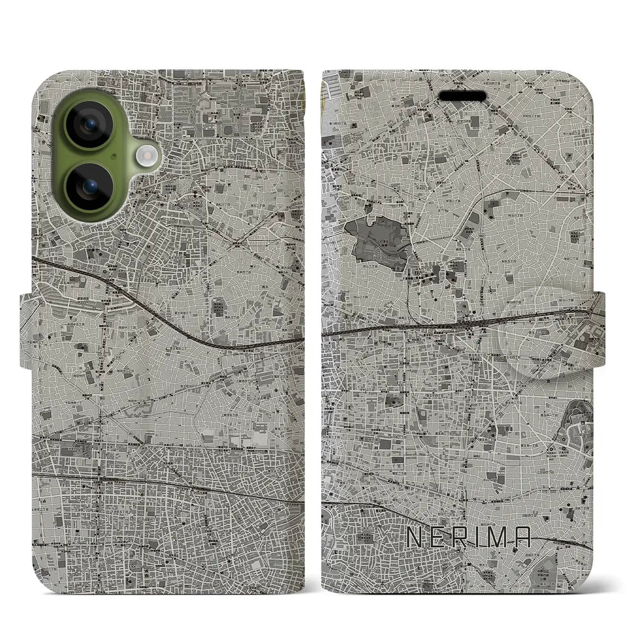 【練馬（東京都）】地図柄iPhoneケース（手帳タイプ）