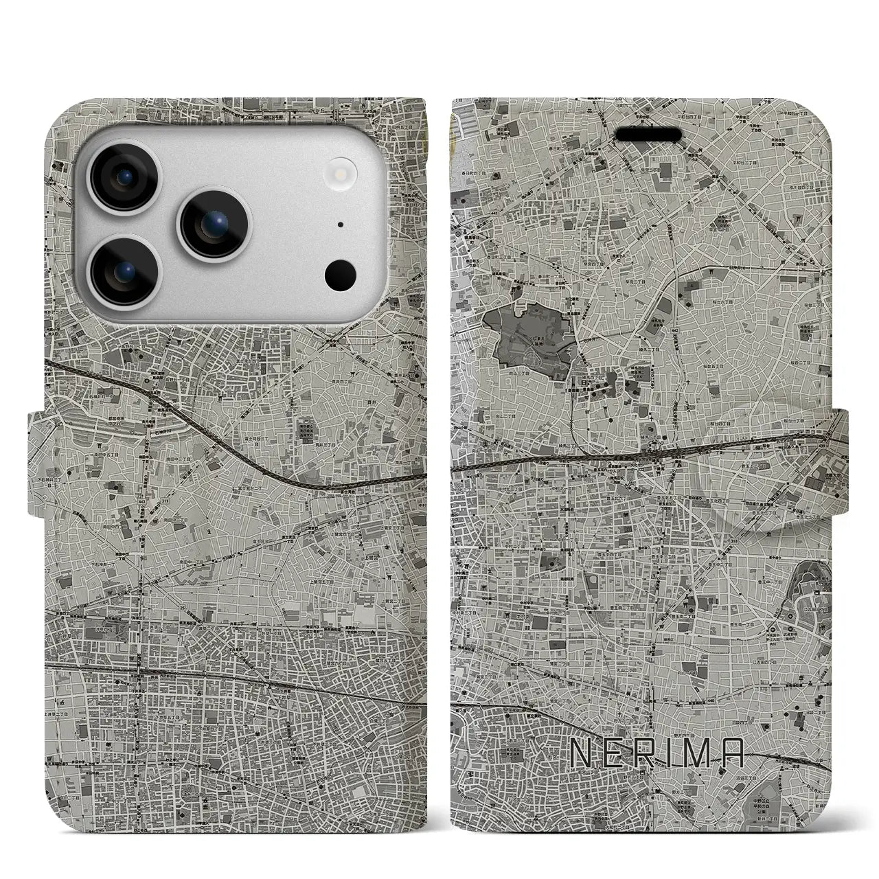 【練馬（東京都）】地図柄iPhoneケース（手帳タイプ）