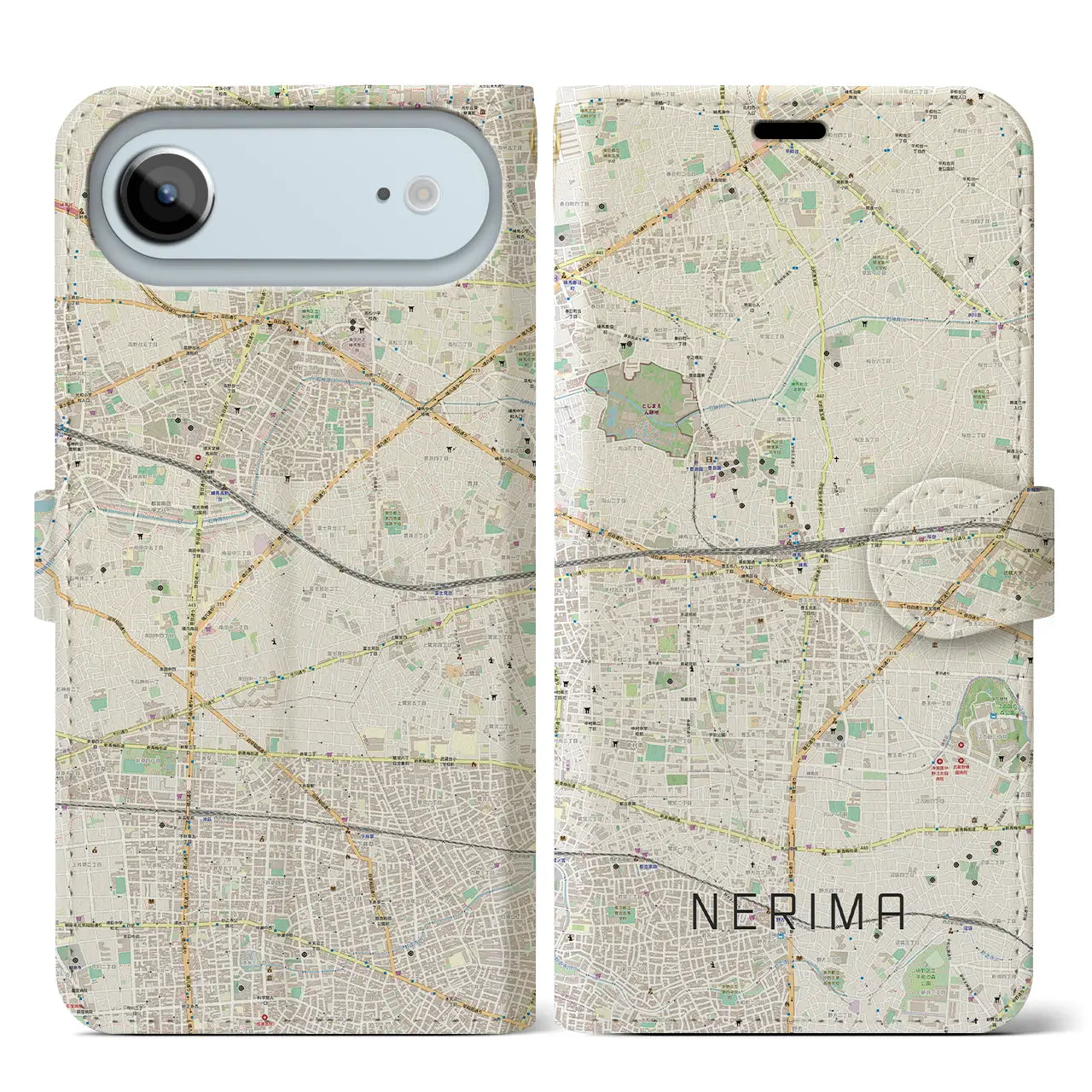 【練馬（東京都）】地図柄iPhoneケース（手帳タイプ）