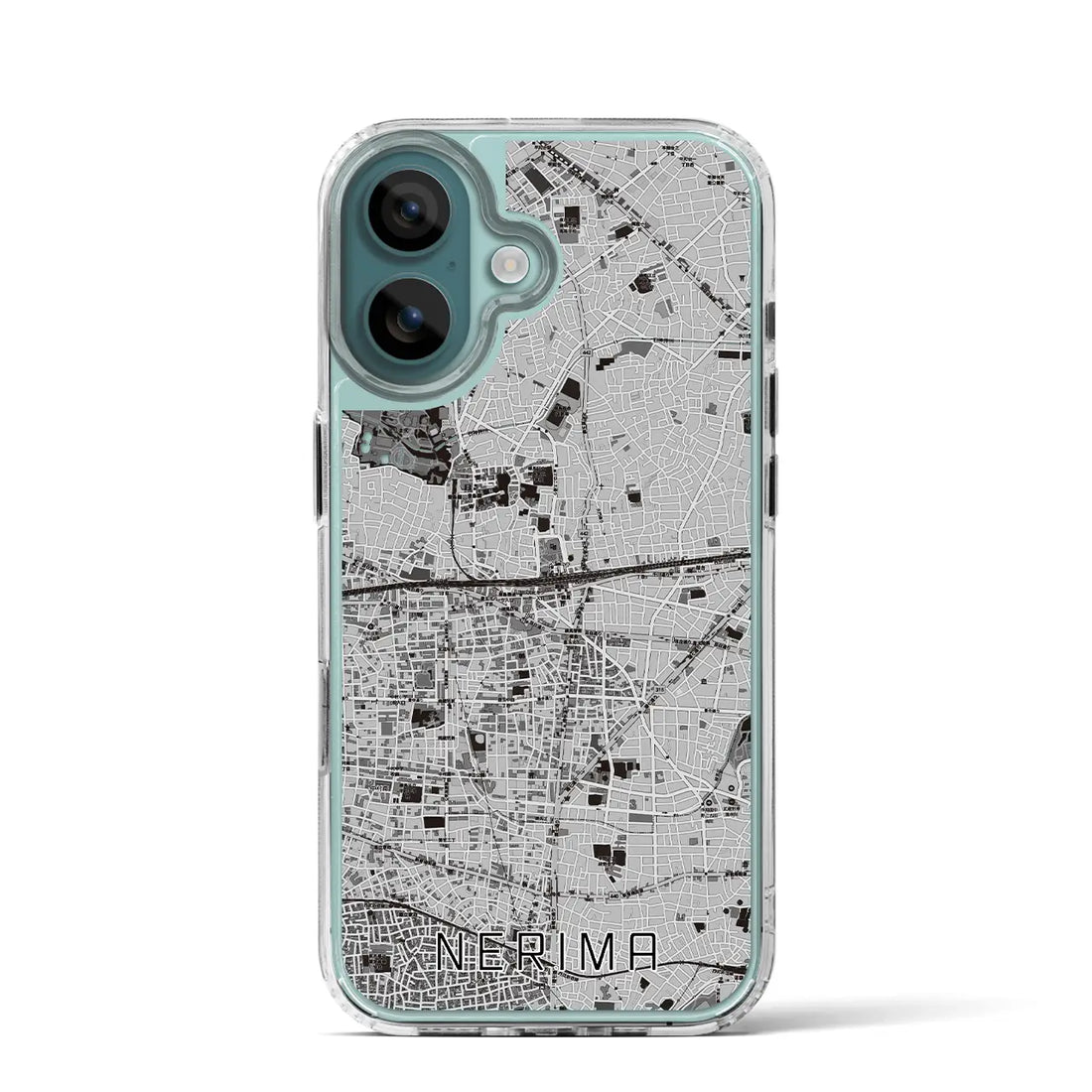 【練馬（東京都）】地図柄iPhoneケース（MagSafeタイプ）モノトーン・iPhone 16 Pro 用