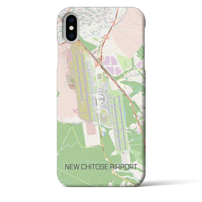 【新千歳空港（北海道）】地図柄iPhoneケース（バックカバータイプ）