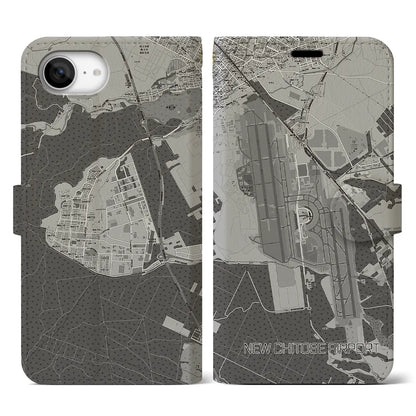 【新千歳空港（北海道）】地図柄iPhoneケース（手帳タイプ）