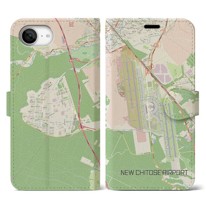 【新千歳空港（北海道）】地図柄iPhoneケース（手帳タイプ）