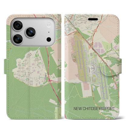 【新千歳空港（北海道）】地図柄iPhoneケース（手帳タイプ）