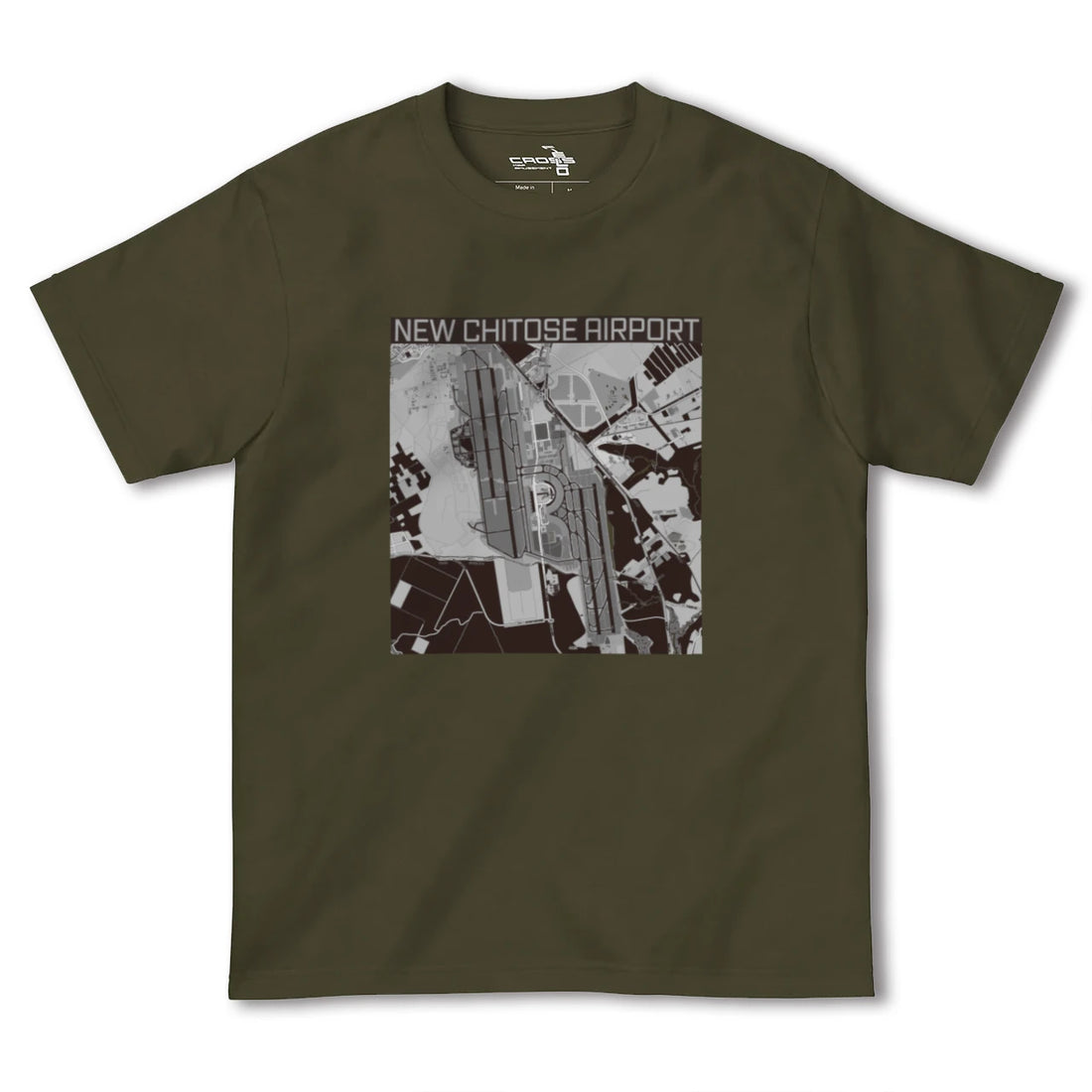 【新千歳空港(北海道)】地図柄ヘビーウェイトTシャツ