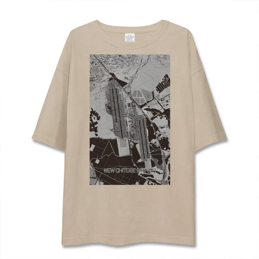 【新千歳空港（北海道）】地図柄ビッグシルエットTシャツ