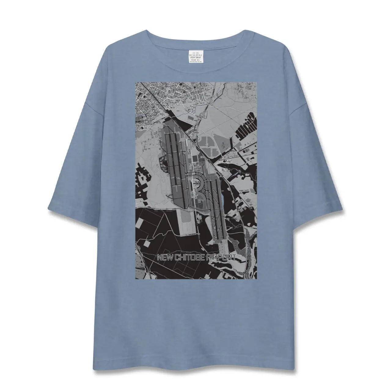 【新千歳空港（北海道）】地図柄ビッグシルエットTシャツ