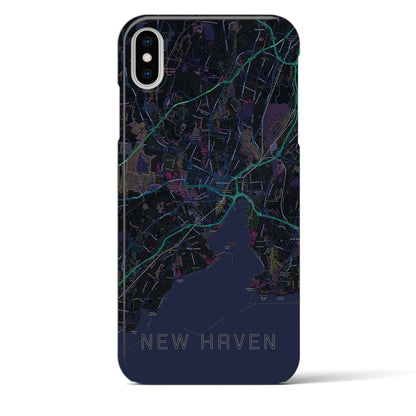 【ニューヘイブン（アメリカ）】地図柄iPhoneケース（バックカバータイプ）