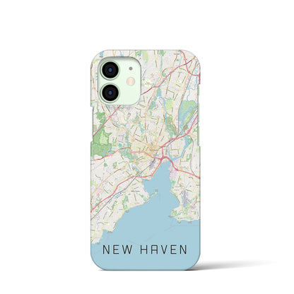 【ニューヘイブン（アメリカ）】地図柄iPhoneケース（バックカバータイプ）