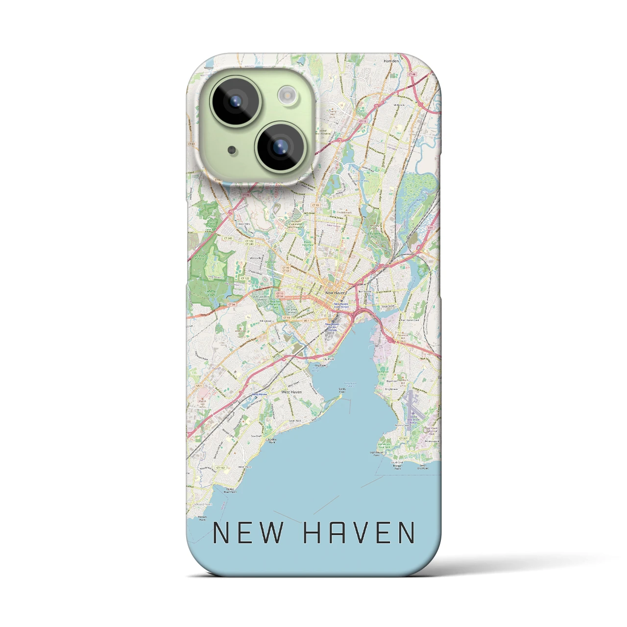 【ニューヘイブン】地図柄iPhoneケース（バックカバータイプ・ナチュラル）iPhone 15 用