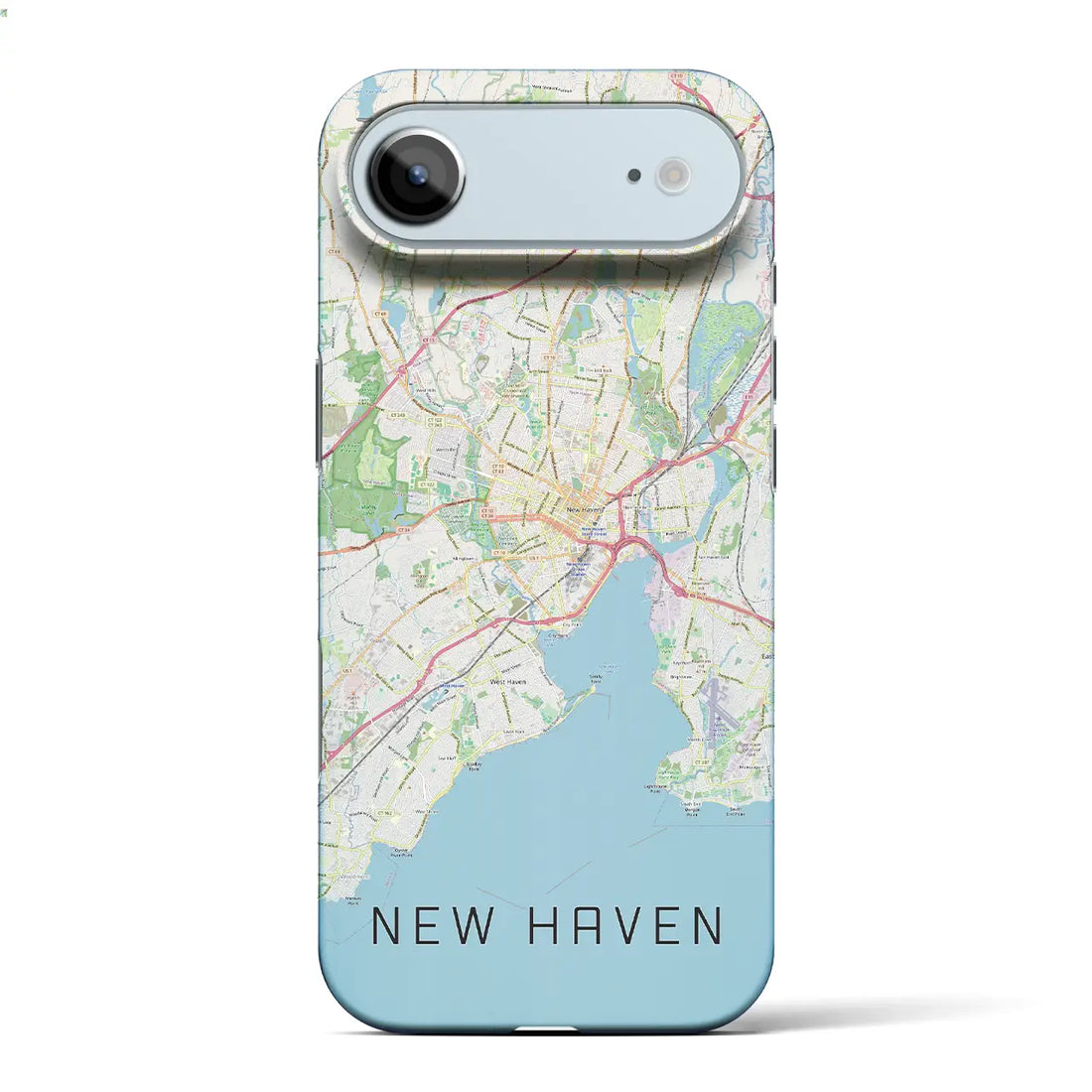 【ニューヘイブン(アメリカ)】地図柄iPhoneケース(バックカバータイプ)ブラック・iPhone 17 Pro Max 用