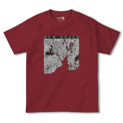 【ニューヘイブン（アメリカ）】地図柄ヘビーウェイトTシャツ