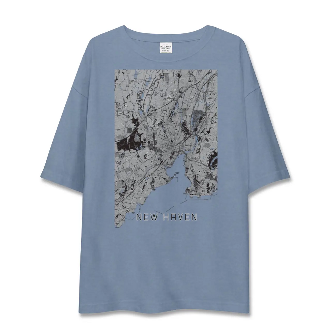 【ニューヘイブン（アメリカ）】地図柄ビッグシルエットTシャツ