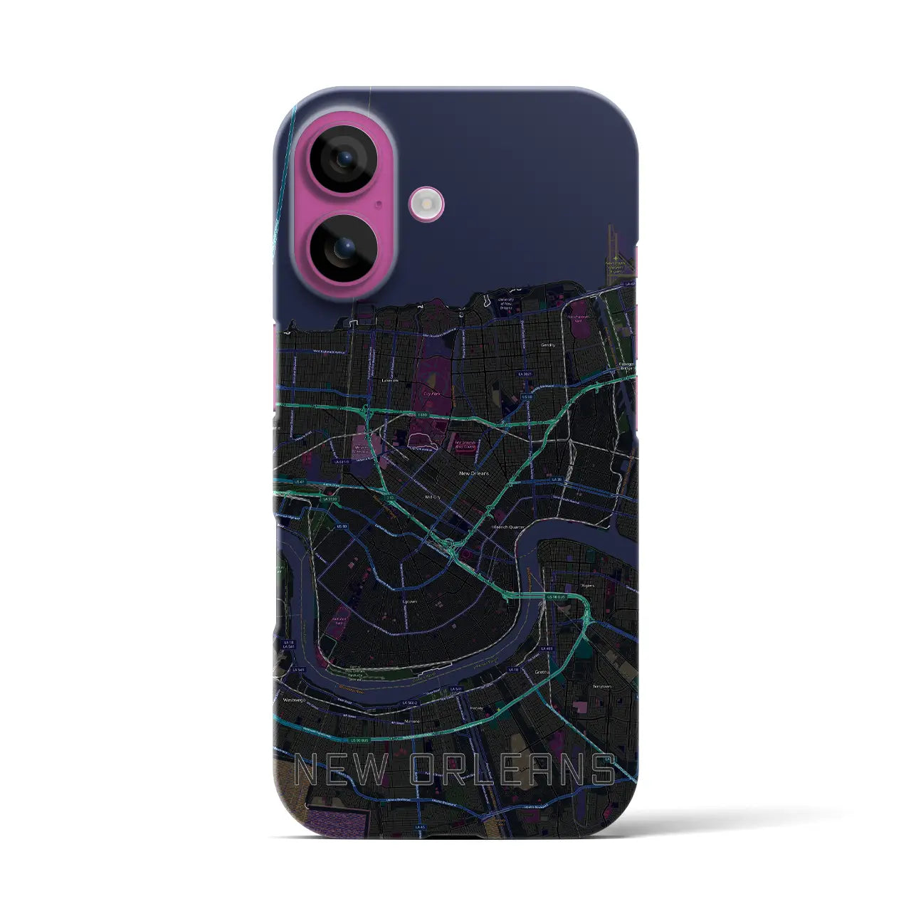 【ニューオーリンズ（アメリカ）】地図柄iPhoneケース（バックカバータイプ）