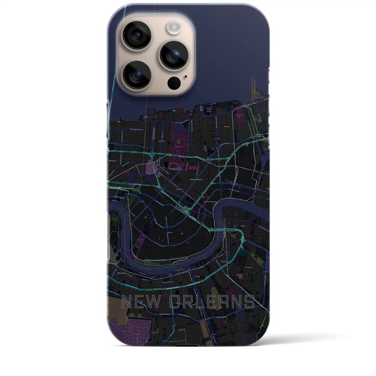 【ニューオーリンズ（アメリカ）】地図柄iPhoneケース（バックカバータイプ）