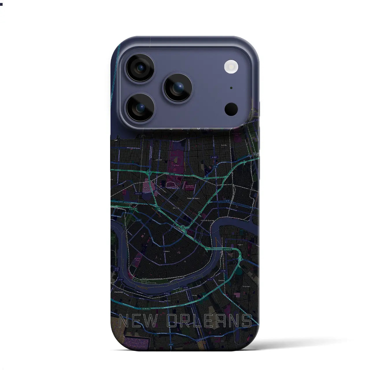 【ニューオーリンズ（アメリカ）】地図柄iPhoneケース（バックカバータイプ）