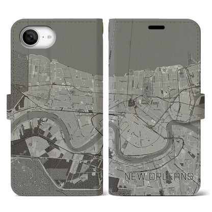 【ニューオーリンズ（アメリカ）】地図柄iPhoneケース（手帳タイプ）
