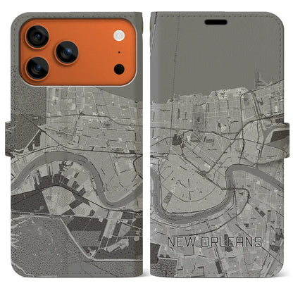 【ニューオーリンズ（アメリカ）】地図柄iPhoneケース（手帳タイプ）