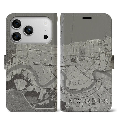 【ニューオーリンズ（アメリカ）】地図柄iPhoneケース（手帳タイプ）
