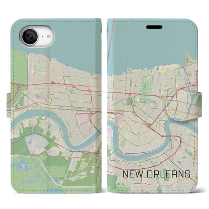 【ニューオーリンズ（アメリカ）】地図柄iPhoneケース（手帳タイプ）