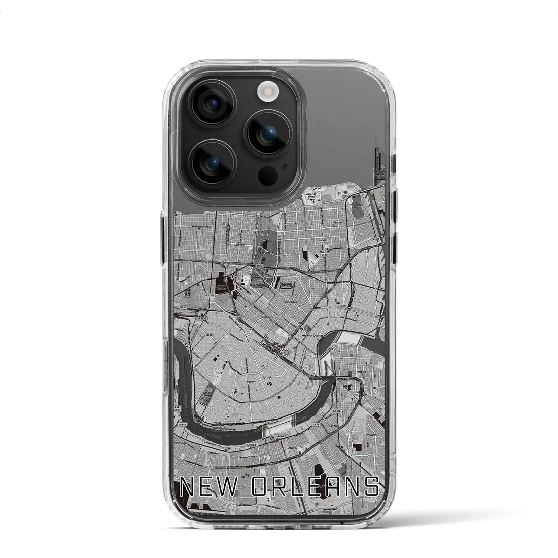 【ニューオーリンズ（アメリカ）】地図柄iPhoneケース（MagSafeタイプ）