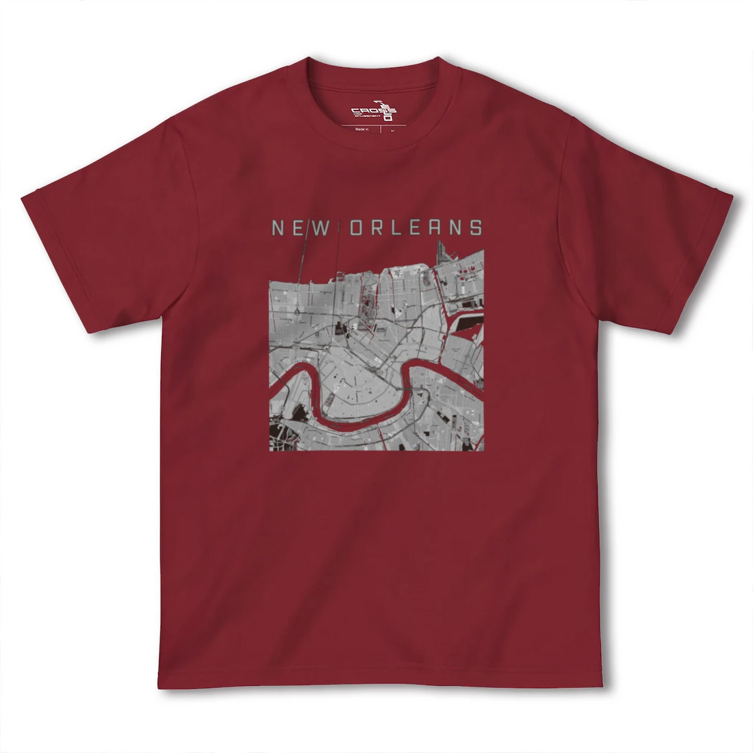 【ニューオーリンズ（アメリカ）】地図柄ヘビーウェイトTシャツ