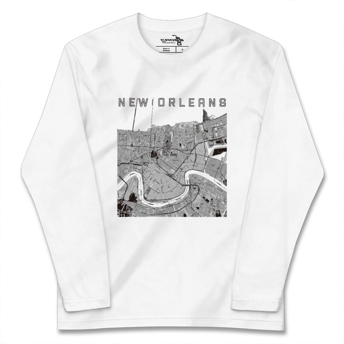 【ニューオーリンズ(アメリカ)】地図柄ロングスリーブTシャツ