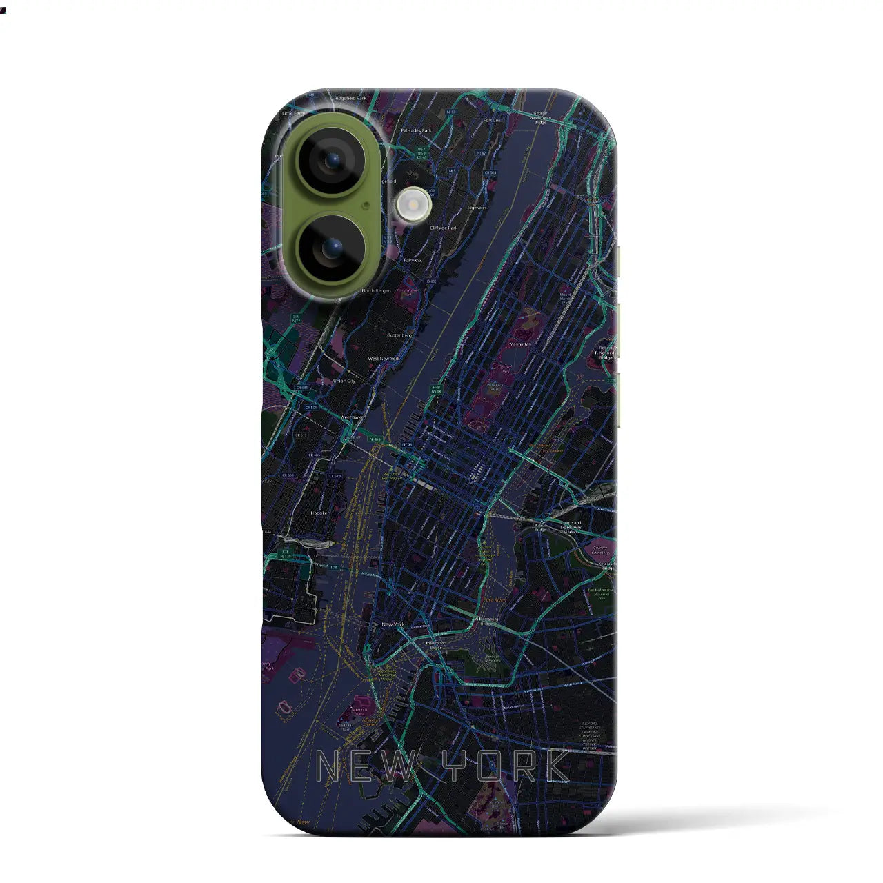 【ニューヨーク（アメリカ）】地図柄iPhoneケース（バックカバータイプ）