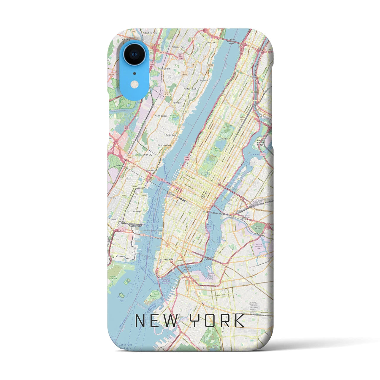 【ニューヨーク（アメリカ）】地図柄iPhoneケース（バックカバータイプ）
