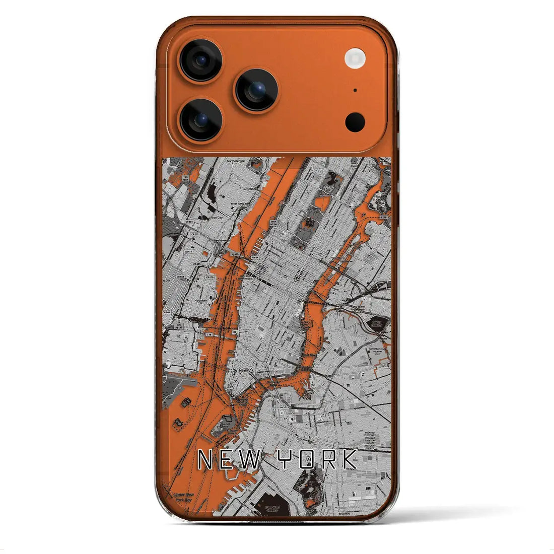 【ニューヨーク（アメリカ）】地図柄iPhoneケース（クリアタイプ）