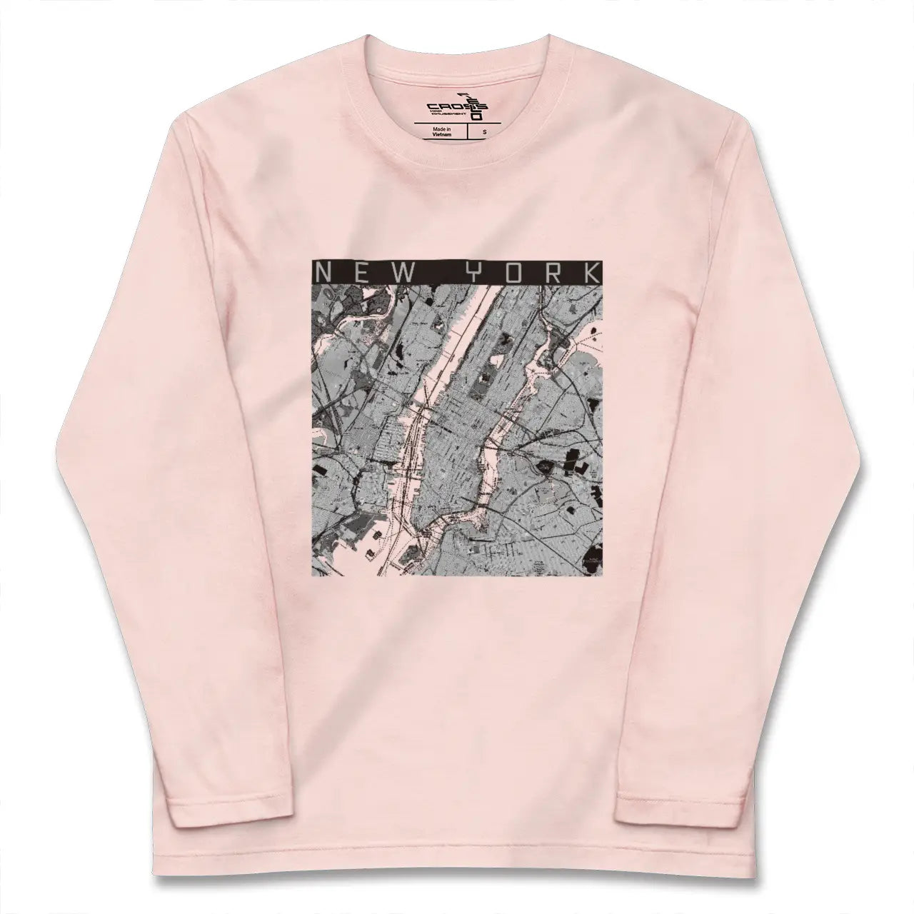 【ニューヨーク（アメリカ）】地図柄ロングスリーブTシャツ