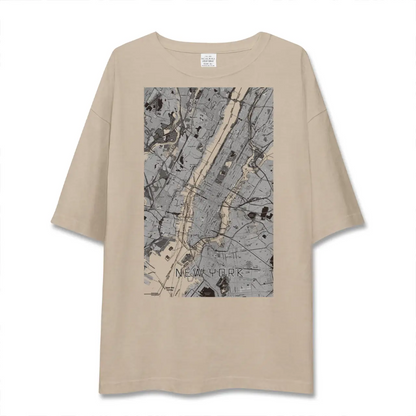 【ニューヨーク（アメリカ）】地図柄ビッグシルエットTシャツ