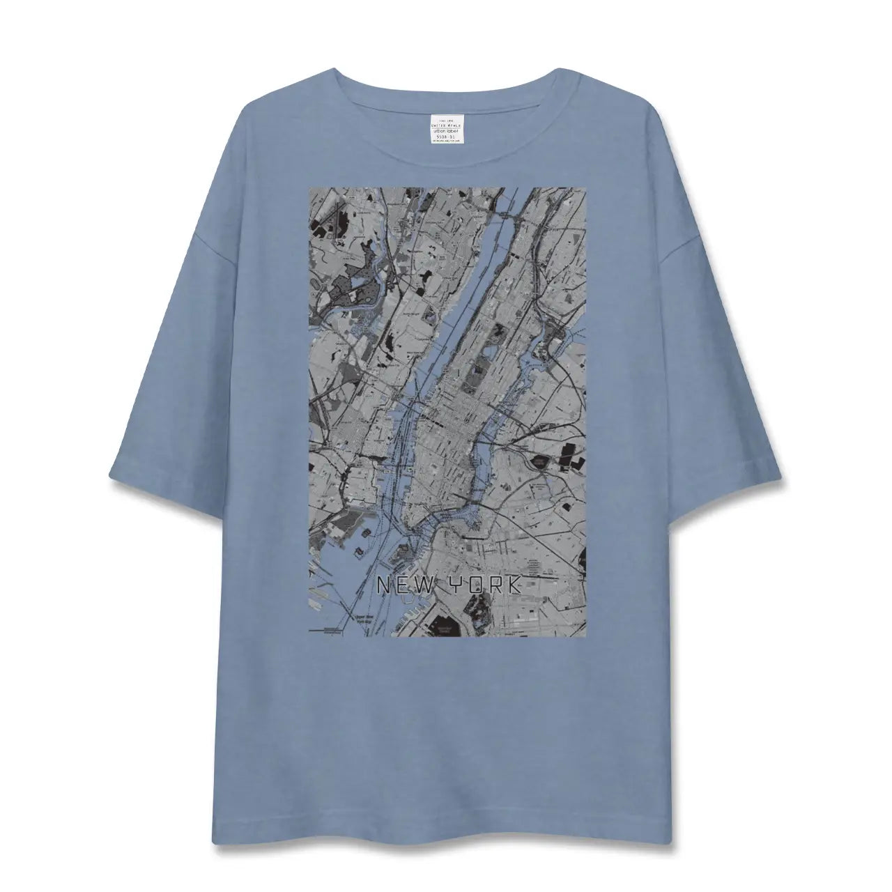 【ニューヨーク（アメリカ）】地図柄ビッグシルエットTシャツ