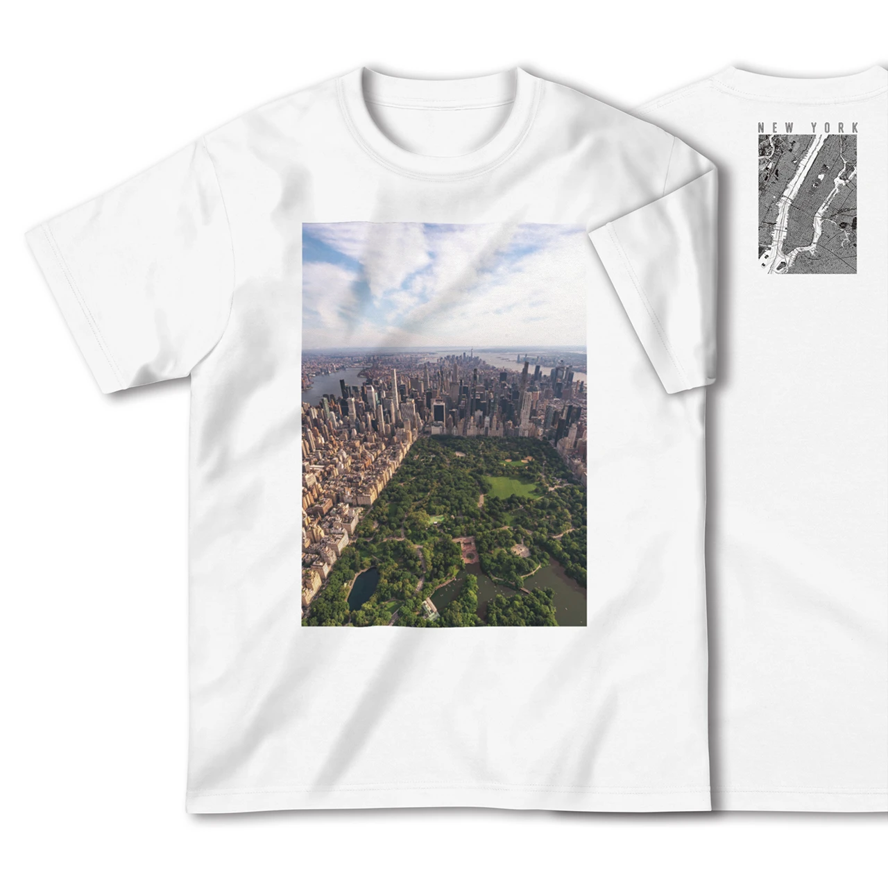 【ニューヨーク（アメリカ）】Map World ハイクオリティTシャツ