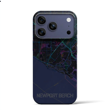 【ニューポートビーチ（アメリカ）】地図柄iPhoneケース（バックカバータイプ）