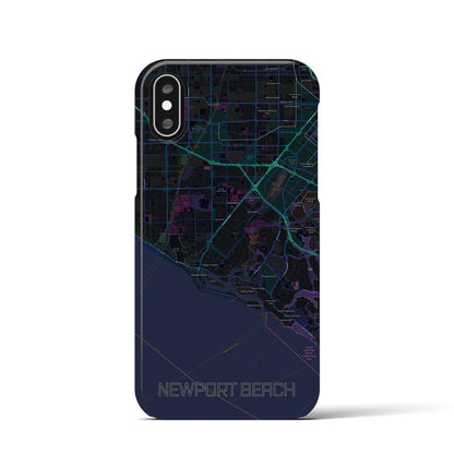 【ニューポートビーチ（アメリカ）】地図柄iPhoneケース（バックカバータイプ）