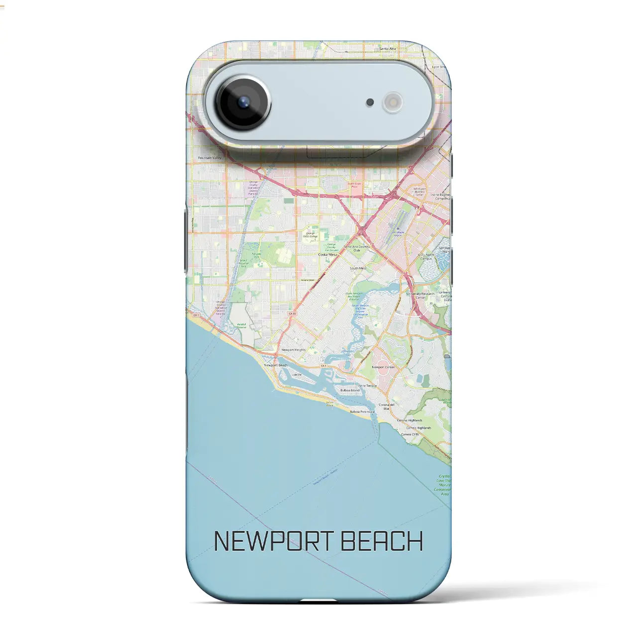 【ニューポートビーチ（アメリカ）】地図柄iPhoneケース（バックカバータイプ）