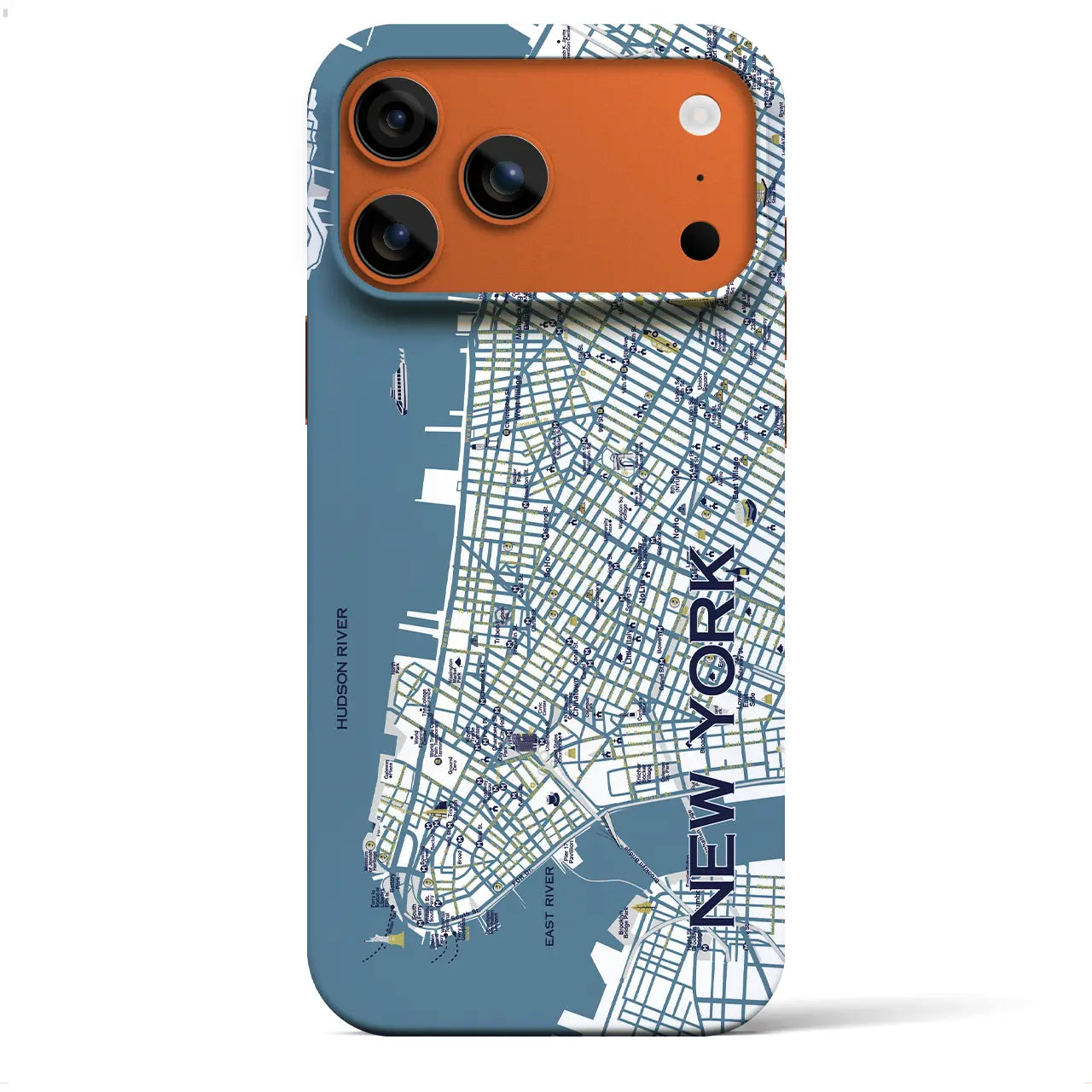 【ニューヨーク】イラストマップiPhoneケース（バックカバータイプ）