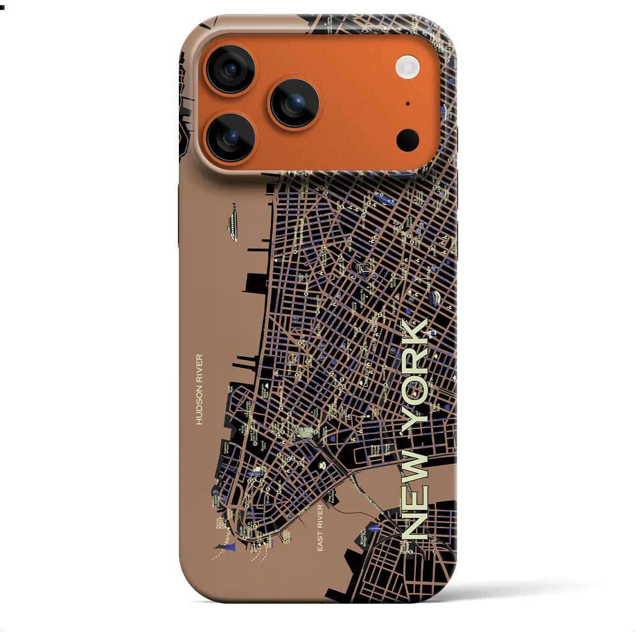 【ニューヨーク】イラストマップiPhoneケース（バックカバータイプ）