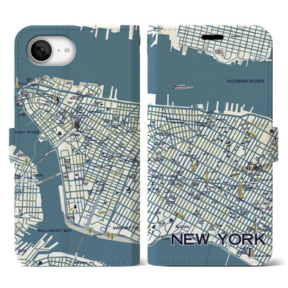 【ニューヨーク】イラストマップiPhoneケース（手帳タイプ）