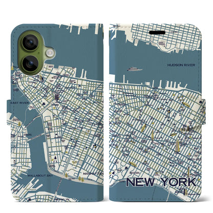 【ニューヨーク】イラストマップiPhoneケース（手帳タイプ）