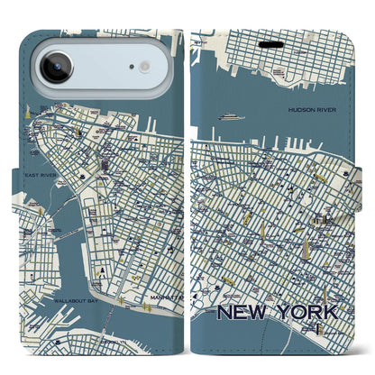 【ニューヨーク】イラストマップiPhoneケース（手帳タイプ）